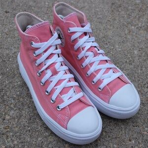 Converse Chuck Taylor All Star Move High-Top Pink Platform Sneakers Sz 8